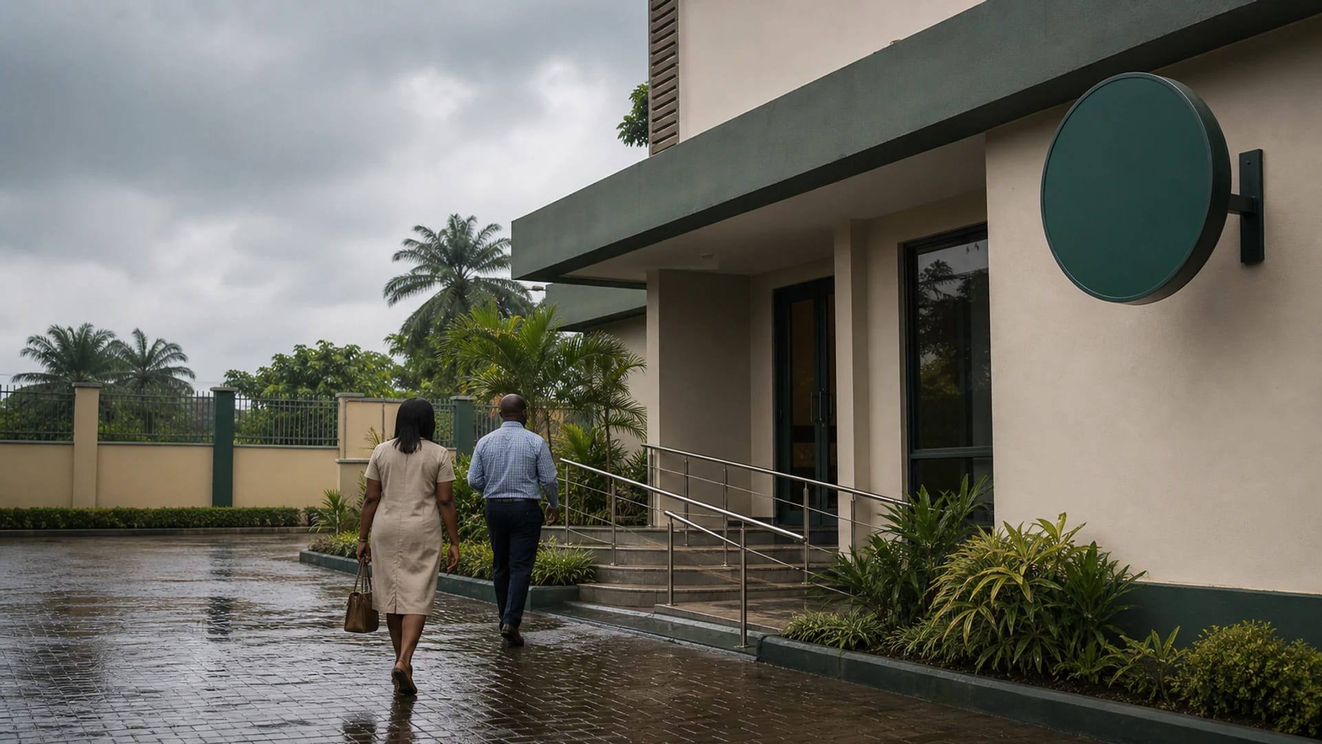 The entrance to Care and Cure Clinics Ltd. at Mile One, Port Harcourt