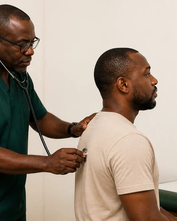 A consulting room at Care & Cure Clinics