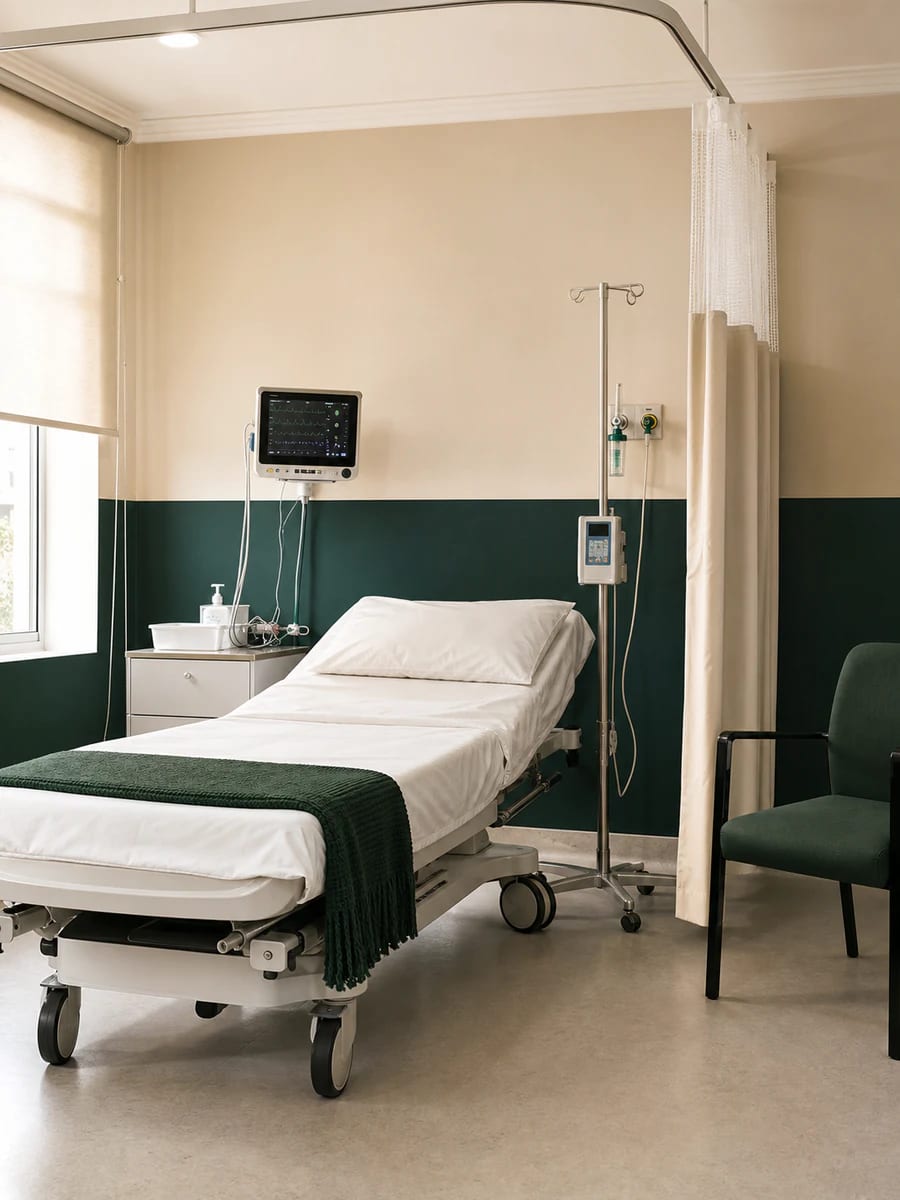 A treatment bay at the clinic