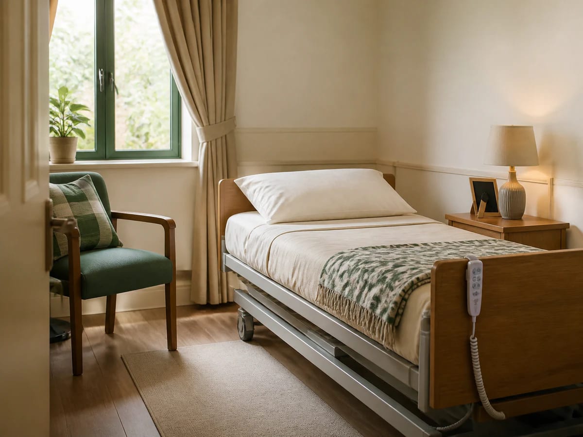 A private room in Care & Cure supported residential care