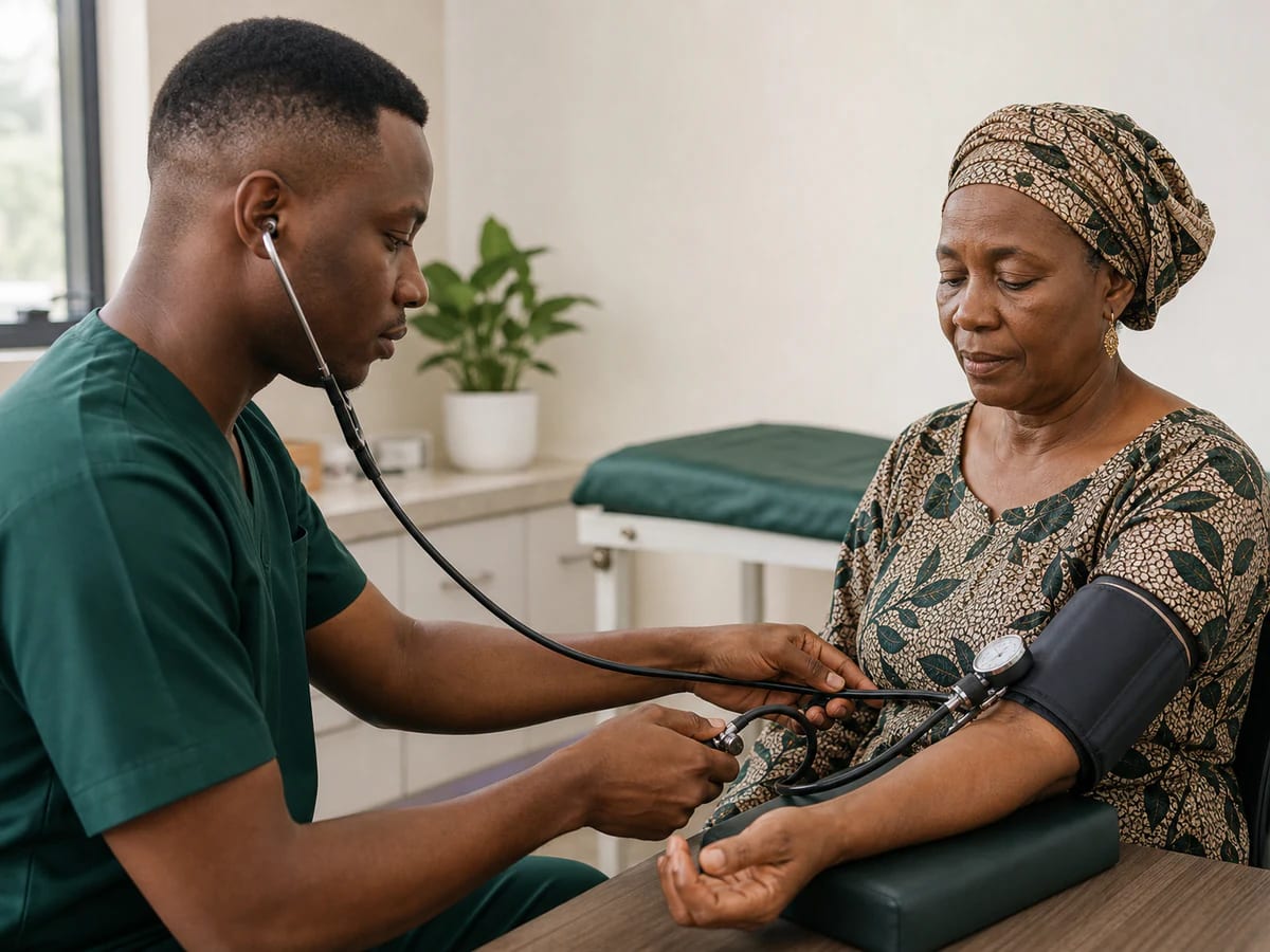 A specialist carrying out a clinical examination